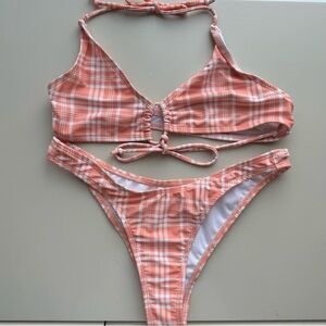 Motel Orange Plaid Bikini